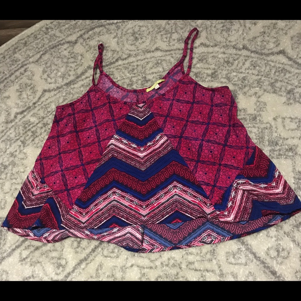 Printed Flounce Top
